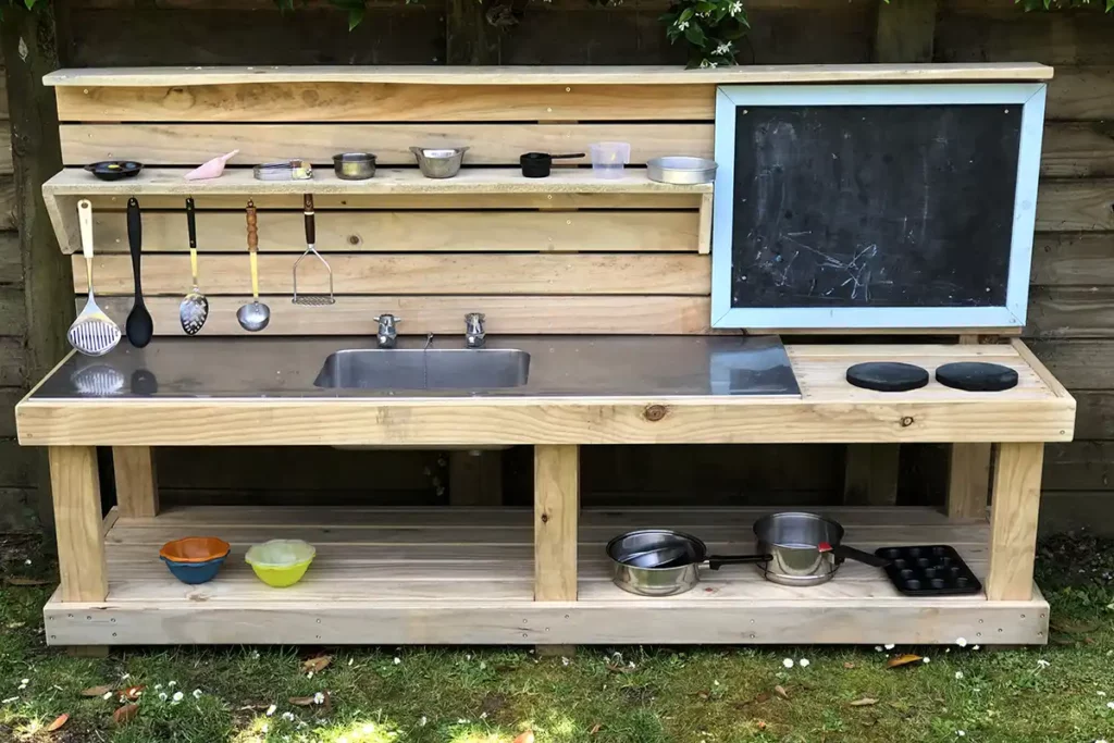 Outdoor Play Kitchen Deck